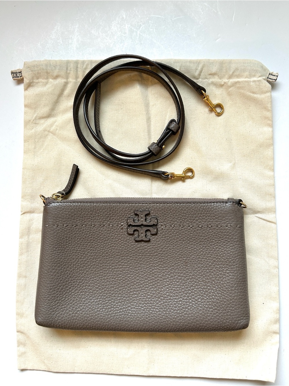 Tory Burch McGraw Pebbled Leather Crossbody Bag